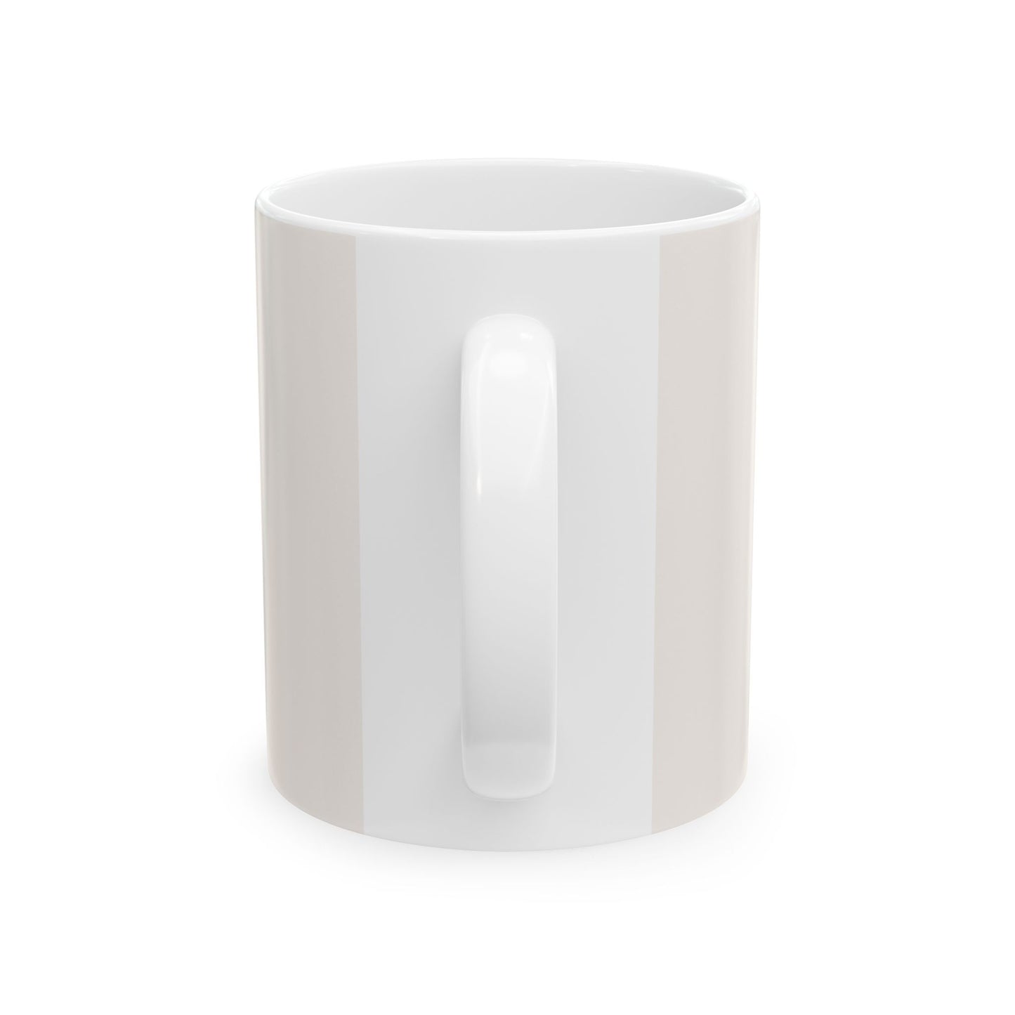 Back view of Running on Caffeine And Bad Decisions ceramic coffee mug with glossy finish